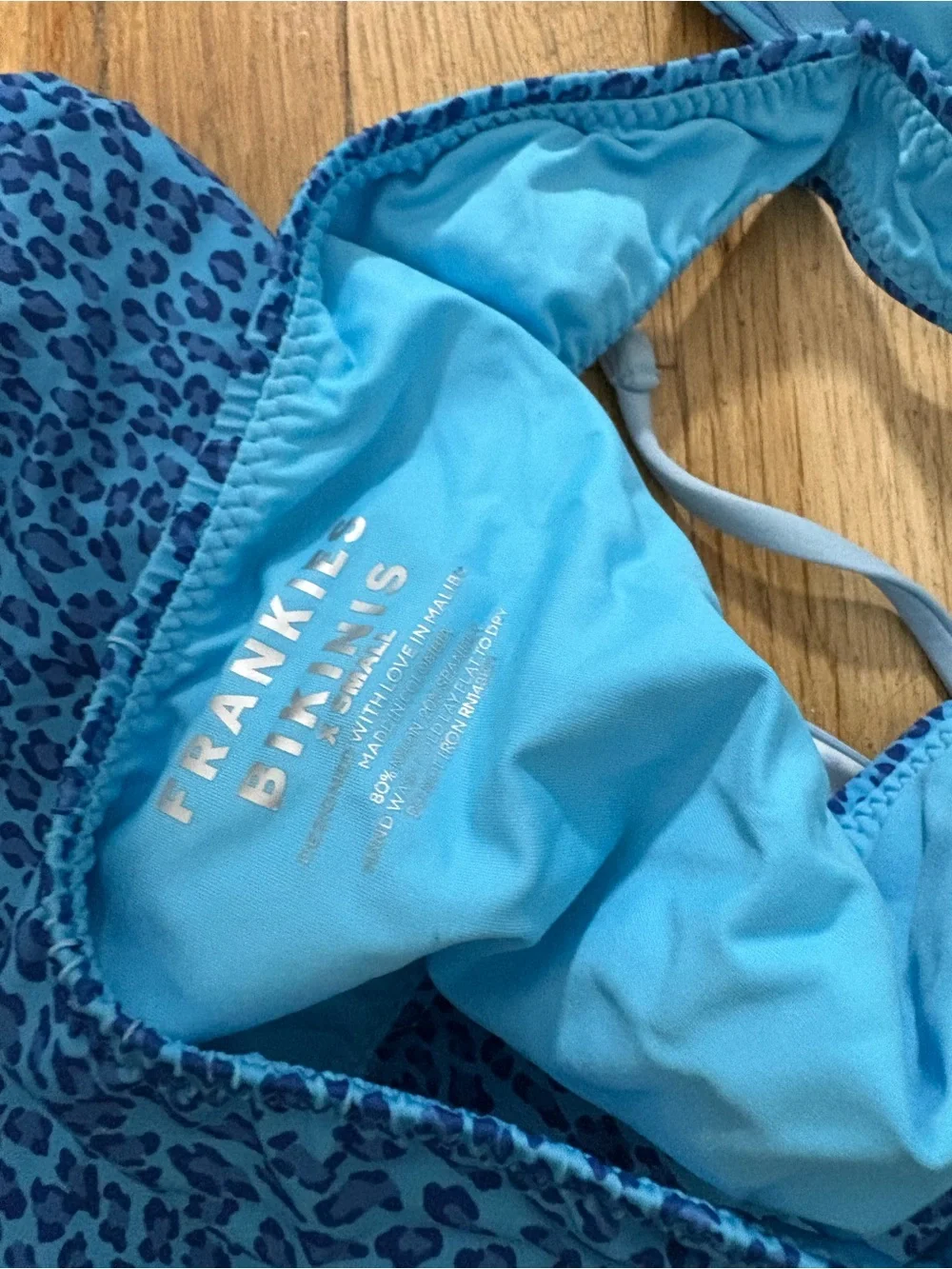 Frankie's Bikinis Blue Leopard Print Two-Piece Bikini